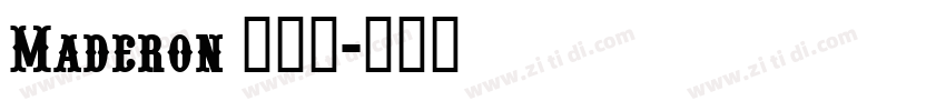 Maderon 粗体字字体转换